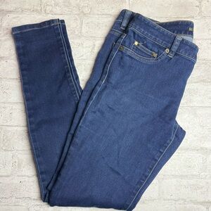 Michael Kors Skinny Blue Denim Jeans Buttons Pockets Women’s Size 6😍